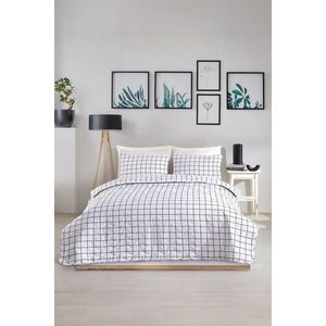 Set cuvertura de pat dubla 3 piese, Artus - Black, Eponj Home, 65% bumbac/35% poliester imagine