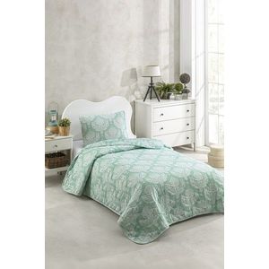 Set cuvertura Single 160x220 cm, 2 piese, Post - Water Green, Eponj Home, 65% bumbac/35% poliester imagine