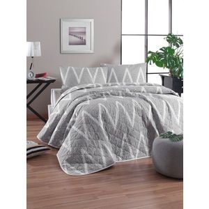 Cuvertura Single 155x200 cm, Olivia - Grey, Eponj Home, 65% bumbac/35% poliester imagine