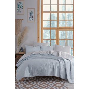 Cuvertura Single 155x200 cm, Solid - Light Blue, Grey, Eponj Home, 65% bumbac/35% poliester imagine