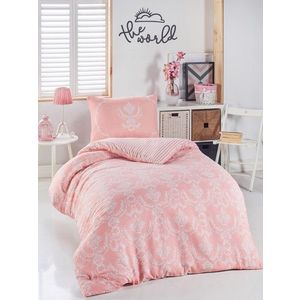 Lenjerie de pat pentru o persoana 2 piese, Pure, EnLora Home, 65% bumbac/35% poliester imagine
