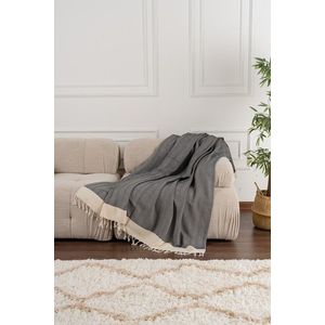 Cuvertura de pat, Baliksirti - Anthracite, PestemalLand, 90% bumbac / 10% poliester imagine