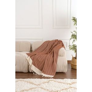 Cuvertura de pat, Baliksirti - Tile Red, PestemalLand, 90% bumbac / 10% poliester imagine