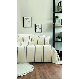 Set cuvertura pique dubla, Ruby - Dark Blue, Şaheser, Bumbac imagine