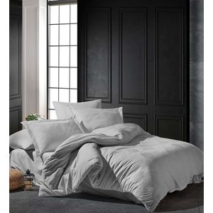 Lenjerie de pat dubla, Talia - Light Grey, Şaheser, Bumbac Satinat imagine