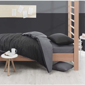 Lenjerie de pat pentru o persoana, Mix - Black, Fume, Eponj Home, 65% bumbac/35% poliester imagine