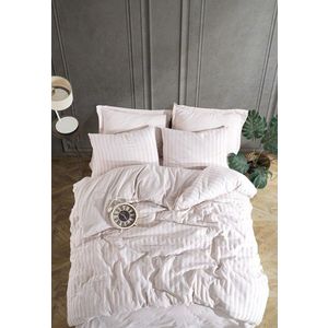 Lenjerie de pat dubla, Road Potlu - Beige, EnLora Home, 70% bumbac/30% poliester imagine
