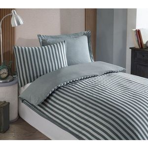 Lenjerie de pat pentru o persoana 2 piese, Road Potlu - Green, EnLora Home, 70% bumbac/30% poliester imagine