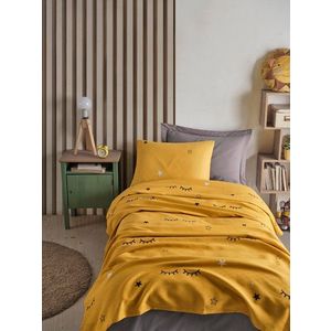 Set cuvertura pique Single, Dide - Yellow, Eponj Home, Bumbac imagine