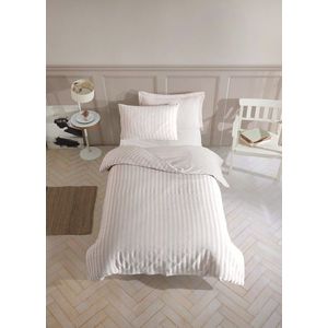 Lenjerie de pat pentru o persoana, Road Potlu - Beige, EnLora Home, 70% bumbac/30% poliester imagine