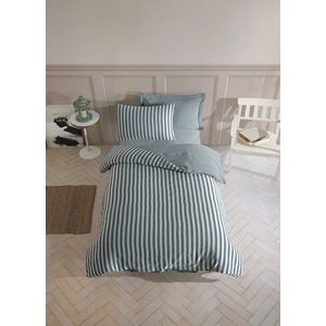 Lenjerie de pat pentru o persoana, Road Potlu - Green, EnLora Home, 70% bumbac/30% poliester imagine