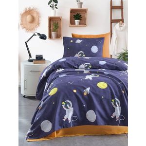 Cuvertura pique Single, Astron - Dark Blue, EnLora Home, Bumbac imagine