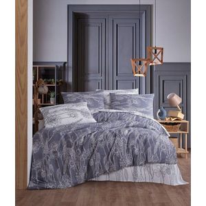 Lenjerie de pat pentru o persoana, Lara - Grey, Pearl Home, Bumbac Ranforce imagine
