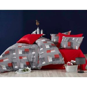 Lenjerie de pat dubla 3 piese, 478, Pearl Home, Poliester Satinat imagine