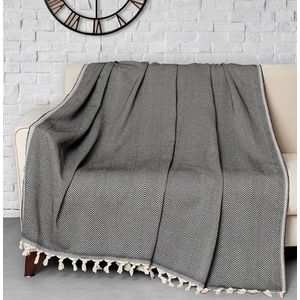 Cuvertura de pat, Trendy - Black (230), DC Home, Bumbac imagine