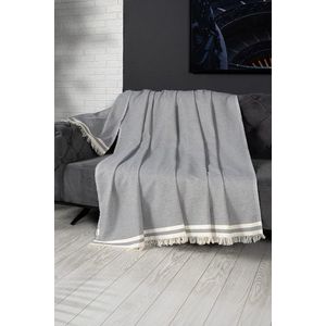 Cuvertura de pat, Alinda - Grey (170 x 300), DC Home, Bumbac imagine