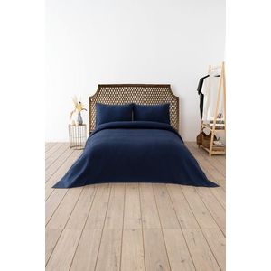 Cuvertura matlasata dubla, Waffle - Navy Blue, DC Home, 70% bumbac/30% poliester imagine