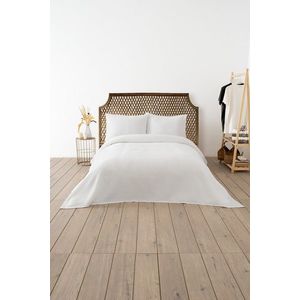 Cuvertura matlasata dubla, Waffle - White, DC Home, 70% bumbac/30% poliester imagine