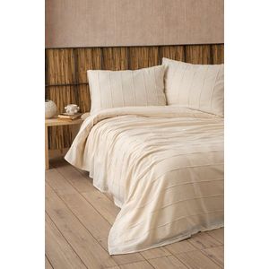 Set cuvertura pique dubla, Sedef - Natural, DC Home, Bumbac imagine