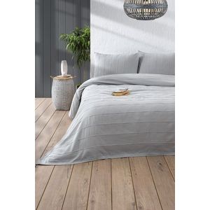 Set cuvertura pique dubla, Sedef - Grey, DC Home, Bumbac imagine