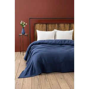 Cuvertura matlasata dubla, Muslin - Navy Blue (220 x 250), DC Home, Bumbac imagine