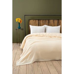 Cuvertura matlasata dubla, Muslin - Ecru (220 x 250), DC Home, Bumbac imagine