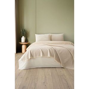 Cuvertura matlasata dubla, Lapis - Beige, DC Home, Bumbac imagine