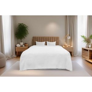 Cuvertura matlasata dubla, Waffle - White, ICF Bedroom, Bumbac imagine
