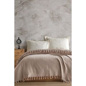 Cuvertura matlasata dubla, Berlino - Beige, Viaden, Bumbac reciclat imagine