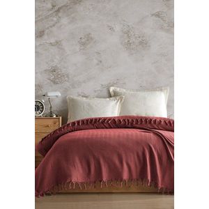 Cuvertura matlasata dubla, Berlino - Tile Red, Viaden, Bumbac reciclat imagine