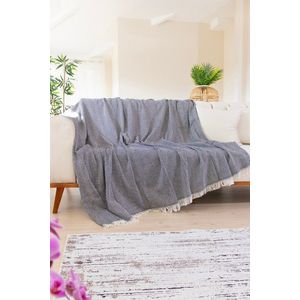 Cuvertura de pat, Woven Cozy - Black, Tabu Home, 80% bumbac / 20% poliester imagine