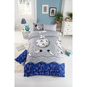 Lenjerie de pat pentru o persoana, Space Fitted, Tabu Home, 65% bumbac/35% poliester imagine