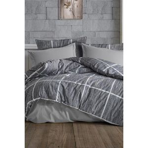 Lenjerie de pat dubla, Rian - Grey, Dowry World, 65% bumbac/35% poliester imagine