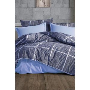 Lenjerie de pat dubla, Rian - Blue, Dowry World, 65% bumbac/35% poliester imagine