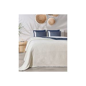 Patura Single, Twin - Blue, Cream, Elliott, 60% bumbac/33% acril/7% poliester imagine