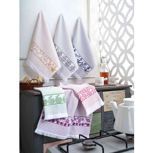 Set prosoape, Şaheser, Pecete, Bumbac, Alb / Albastru închis / Gri / Roz / Violet / Verde / Galben imagine