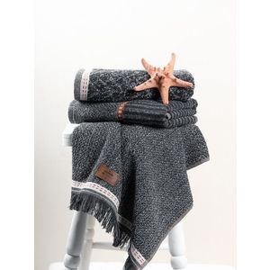 Set prosoape, Cotton Box, Denim, Bumbac/Poliester, Antracit imagine