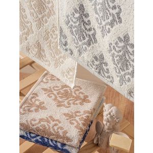 Set prosoape, Cotton Box, Bertel Asorti, Bumbac/Poliester, Bej / Albastru / Gri imagine