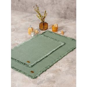 Set covorase de baie, Cotton Box, Bath Rug, Bumbac , Verde imagine