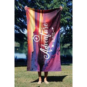 Prosop de plaja, Astacura, Adventures Awaits 70, 70x130 cm, 70% poliester/30% poliamida, Multicolor imagine