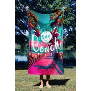 Prosop de plaja, Astacura, Beachfun 70, 70x130 cm, 70% poliester/30% poliamida, Multicolor imagine