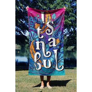Prosop de plaja, Astacura, Beautiful Istanbul 70, 70x130 cm, 70% poliester/30% poliamida, Multicolor imagine