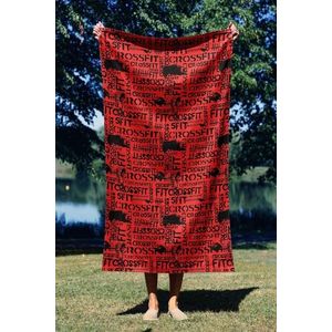 Prosop de plaja, Astacura, Crossfit Red 70, 70x130 cm, 70% poliester/30% poliamida, Multicolor imagine