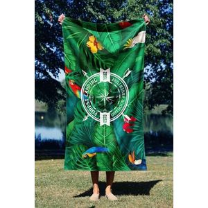 Prosop de plaja, Astacura, Forest Camping 70, 70x130 cm, 70% poliester/30% poliamida, Multicolor imagine
