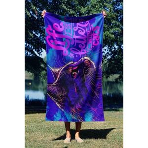 Prosop de plaja, Astacura, Life With Cats 70, 70x130 cm, 70% poliester/30% poliamida, Multicolor imagine