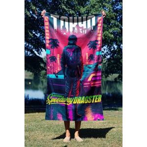 Prosop de plaja, Astacura, Speed Way 70, 70x130 cm, 70% poliester/30% poliamida, Multicolor imagine