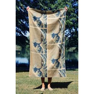 Prosop de plaja, Astacura, The Great Wave 70, 70x130 cm, 70% poliester/30% poliamida, Multicolor imagine