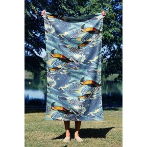 Prosop de plaja, Astacura, Tropic 70, 70x130 cm, 70% poliester/30% poliamida, Multicolor imagine