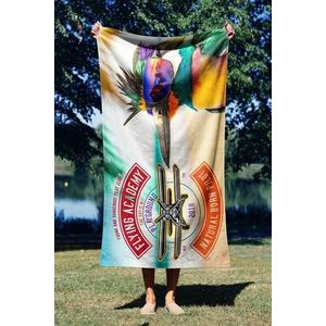 Prosop de plaja, Astacura, Flying Academi 90, 90x150 cm, 70% poliester/30% poliamida, Multicolor imagine