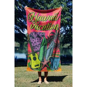 Prosop de plaja, Astacura, Hawaii Vacation 90, 90x150 cm, 70% poliester/30% poliamida, Multicolor imagine